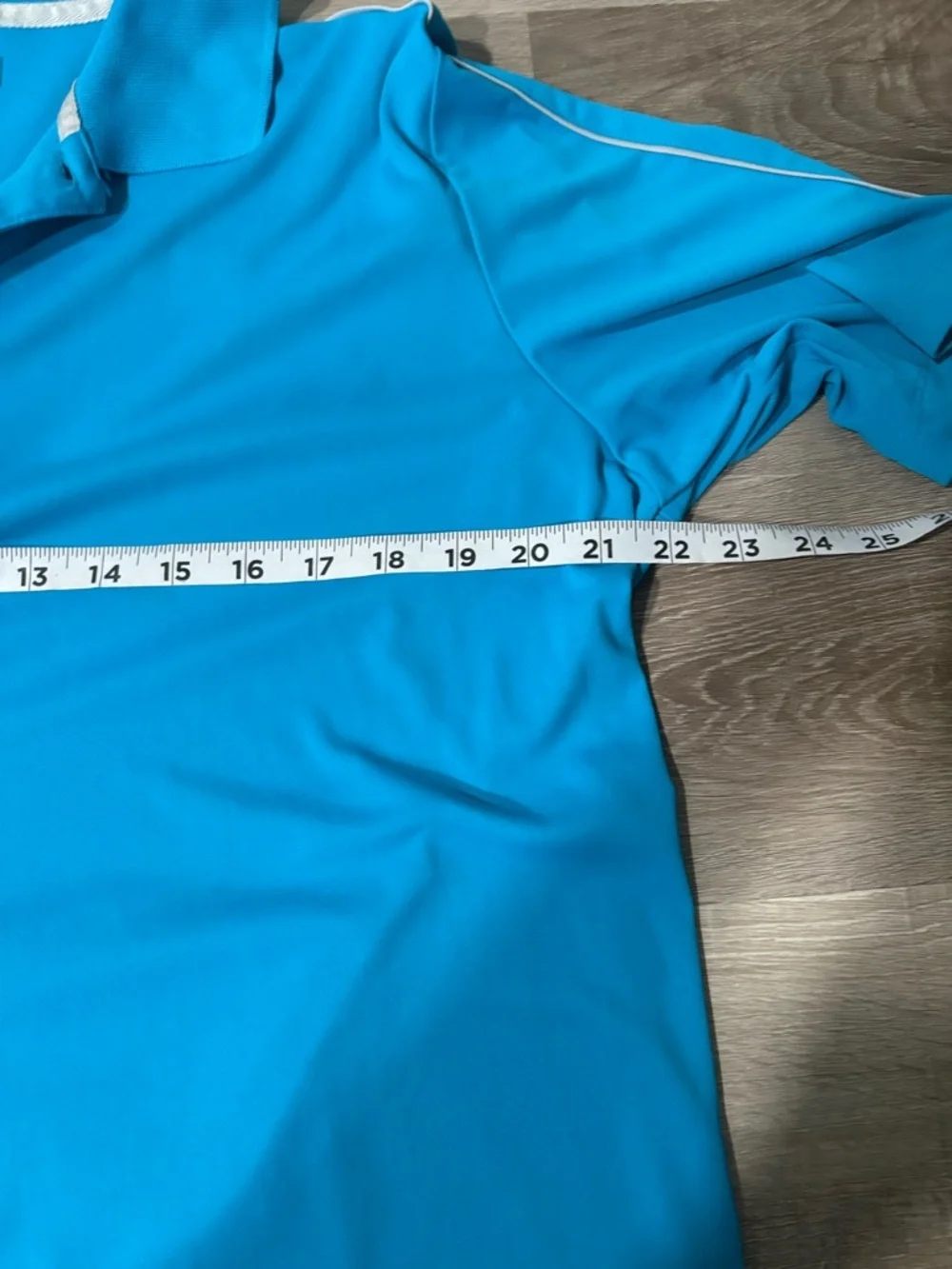adidas Men's Bright Blue Athletic Polo with Contrast Trim